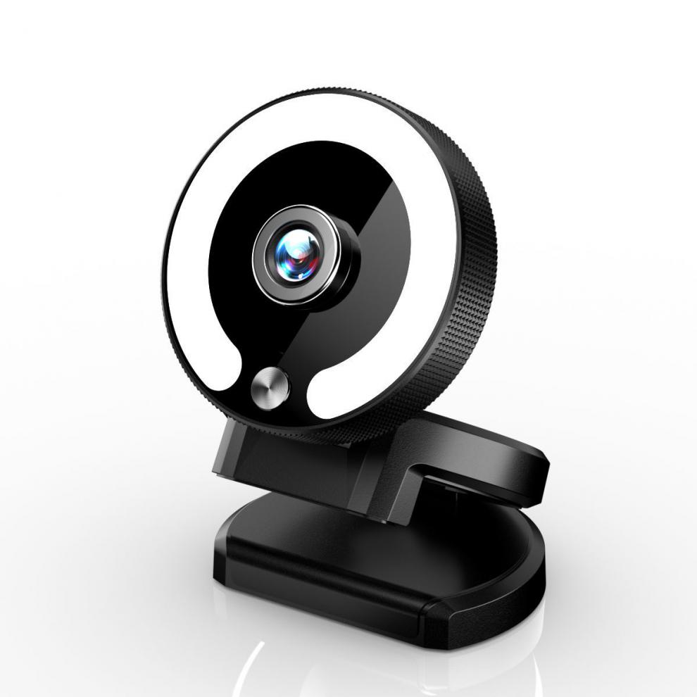 蚩云外置电脑摄像头4k高清直播上课台式笔记本美颜补光灯麦克风一体蚩