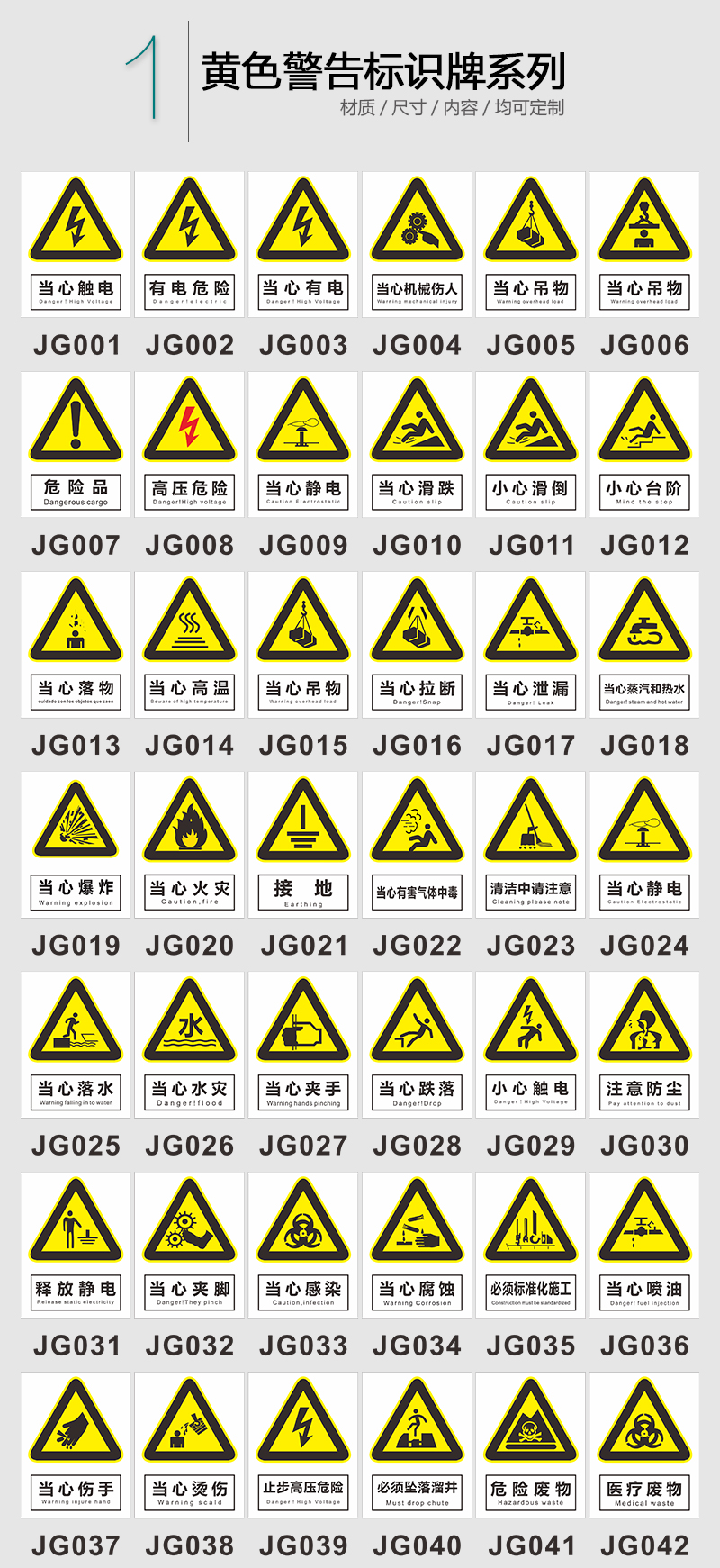 安全标识牌警示牌消防标识标牌工地生产车间禁止吸烟提示牌jz001禁止
