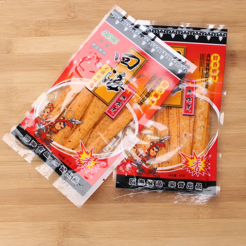 四海回海脆鸭皮辣条20克50袋 8090后儿时怀旧麻辣零食 回海脆鸭皮30袋