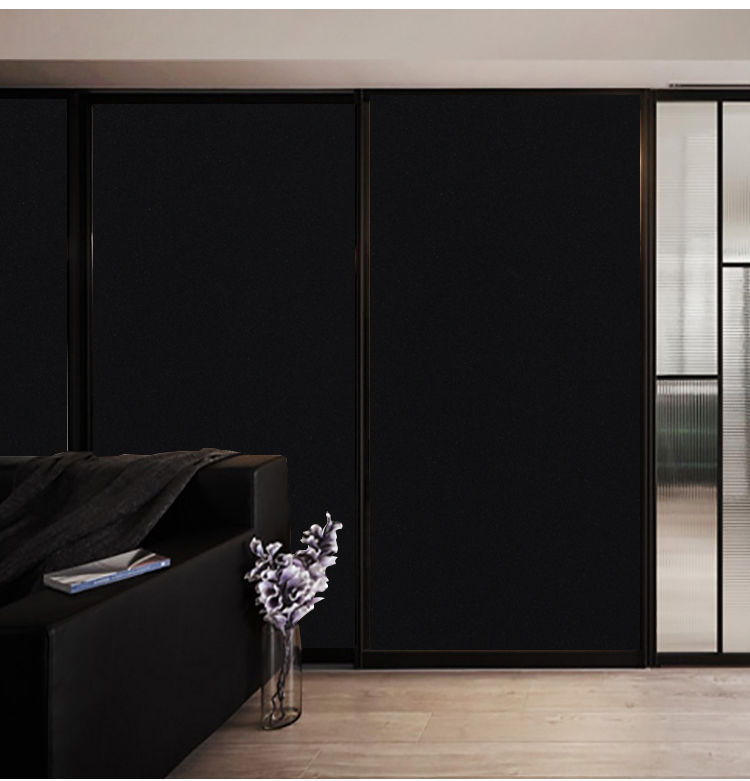 玻璃贴纸玻璃贴膜静免胶黑色遮光遮阳玻璃贴纸卫生间隐私窗户贴膜办公