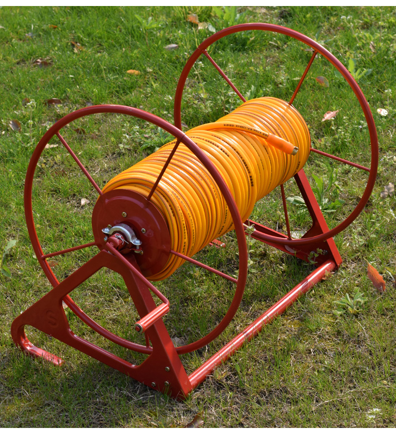 农用收线收卷器水管绕管器水管车收纳架手提悬挂两用农用摇管机架100