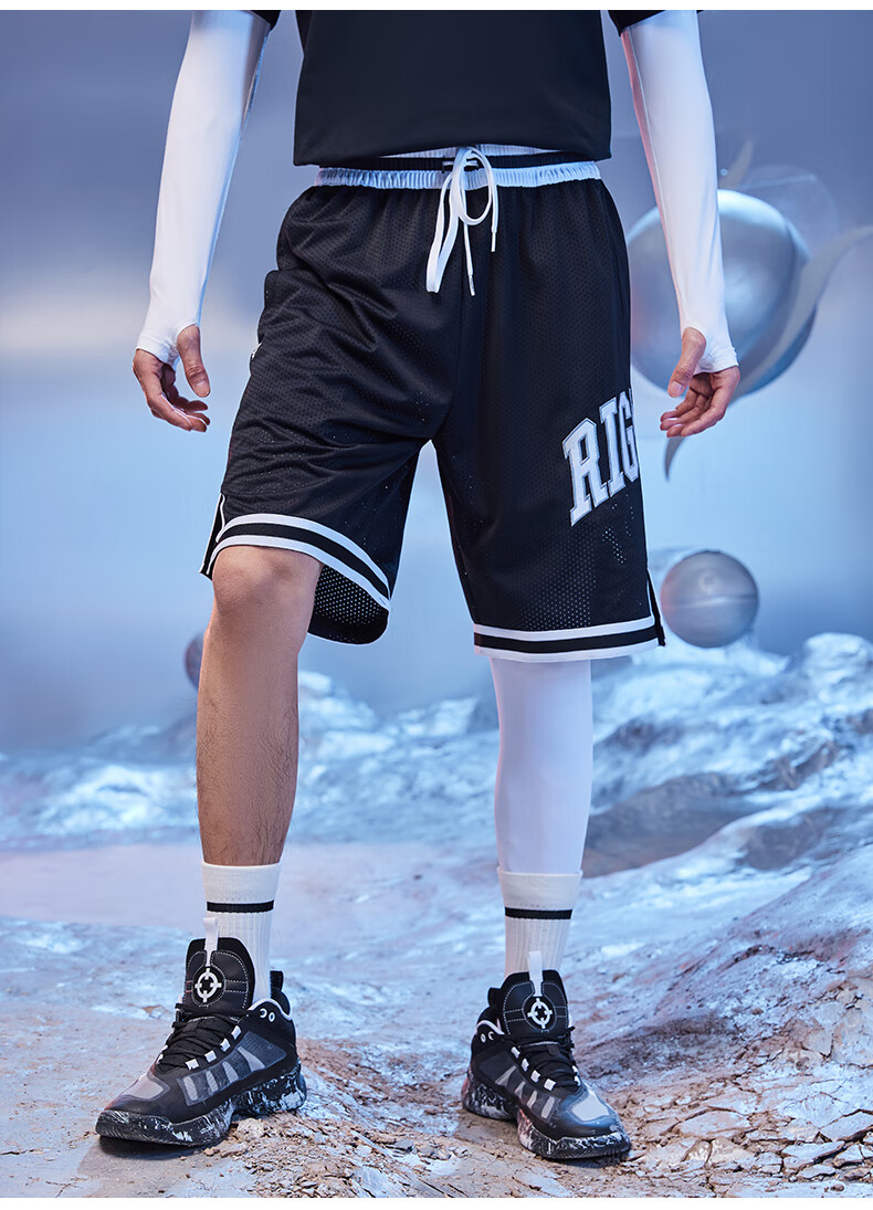 准者2022新款针织五分裤男篮球训练健身球裤野球透气投篮宽松短裤纯正