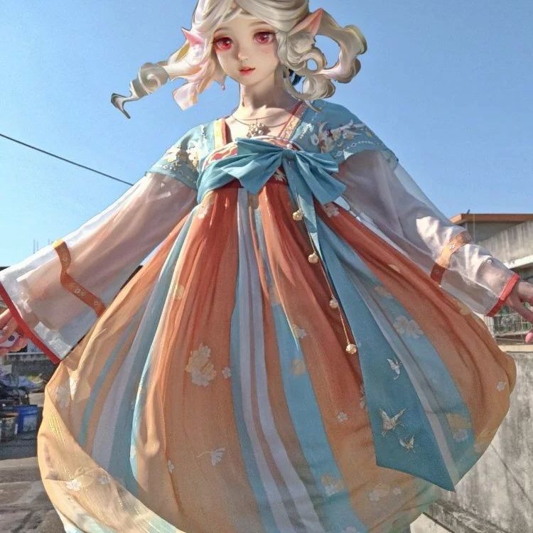 奈久留美王者瑶瑶遇见神鹿可爱cos服荣耀联名款女学生国风仙气连衣裙