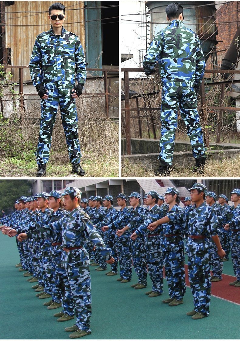 体能训练军训服全套夏季薄款迷彩服套装男学生户外女春耐磨工作服劳保