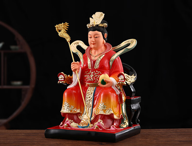 新款玉皇大帝神像家用供奉摆件玉帝王母娘娘瑶池金母老天爷佛像12英寸