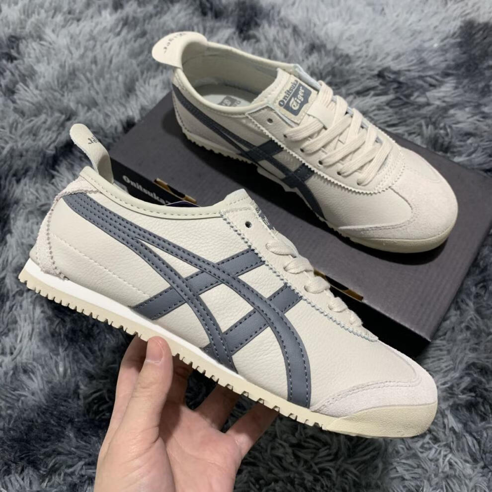 老虎鞋鬼冢虎tiger阿甘男女款小白鞋休闲鞋同款德训鞋一脚蹬小白鞋