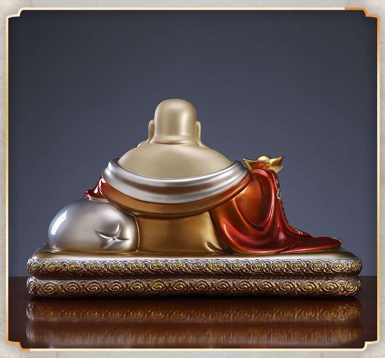 盛凡 弥勒佛 元宝笑佛弥勒佛像弥勒菩萨像 纯铜大肚佛像摆件 27寸元宝