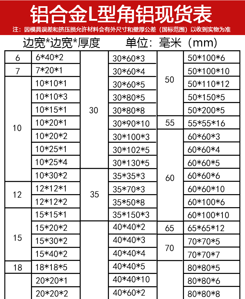 l型铝合金角铝不等边型材角码90度直角三角铝角铁包边角条连接件角铝