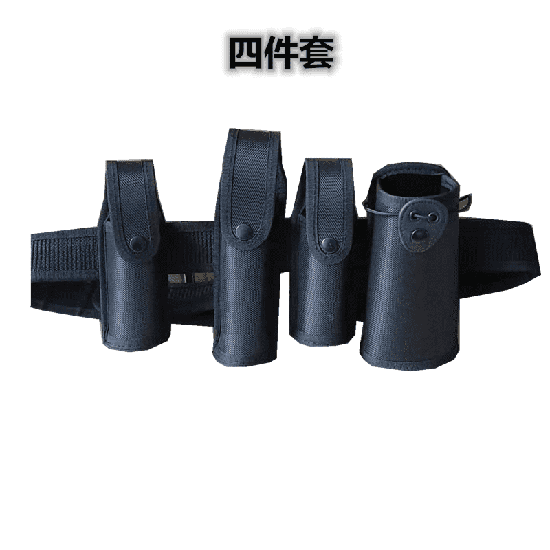 保安腰带黑色八件套 尼龙多功能八件套保安男黑色户外巡逻装备战术