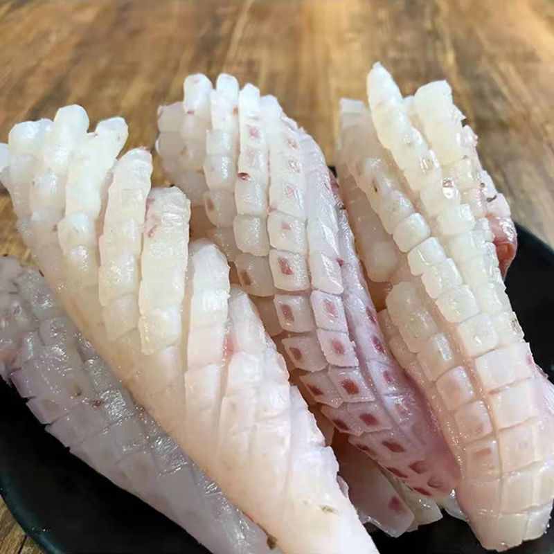 鱿鱼卷 新鲜冷冻鱿鱼 牛角花耳花 尖现切无冰衣鱿鱼卷 海鲜水产火锅