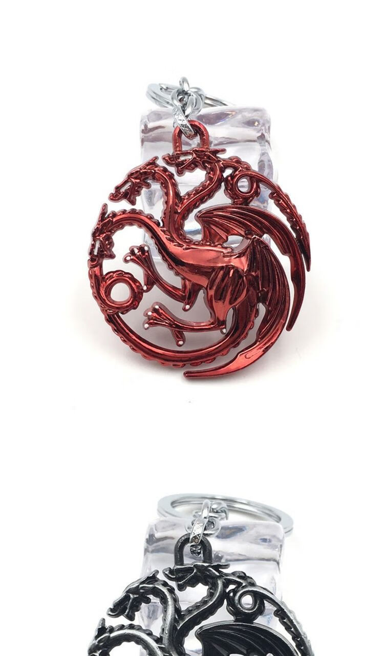 甄萌权杖游戏挂件美剧冰与火权力的游戏九大家族徽章钥匙扣挂件坦格