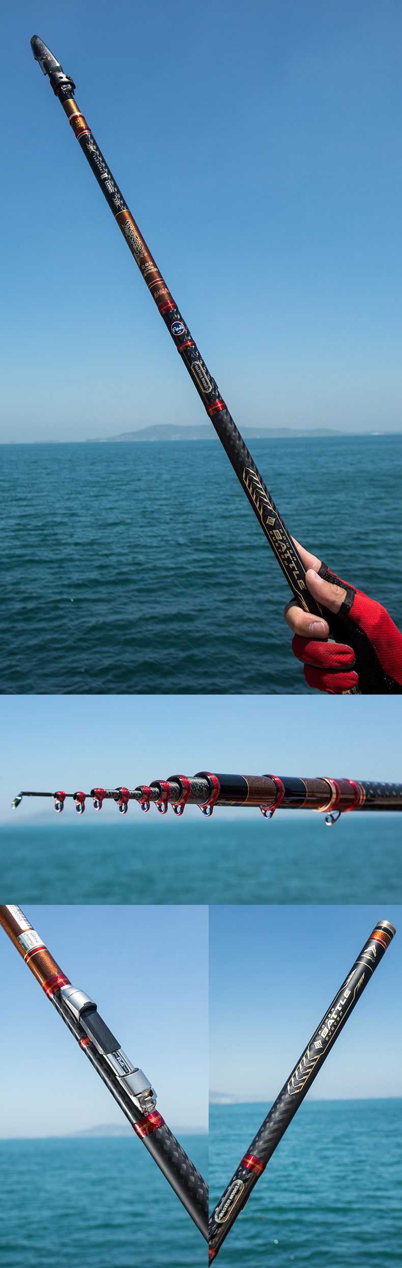 日本进口碳素捍太郎谷麦逗钓三定位前打竿谷麦竿不剪线轻硬28偏19调手