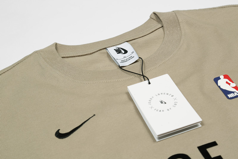 fogfearofgod三方联名nba圆领短袖高街情侣款t恤男女浅灰色s