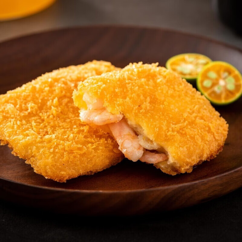 芝士虾排6片装510g加热即食早餐小吃外酥里嫩拉丝点