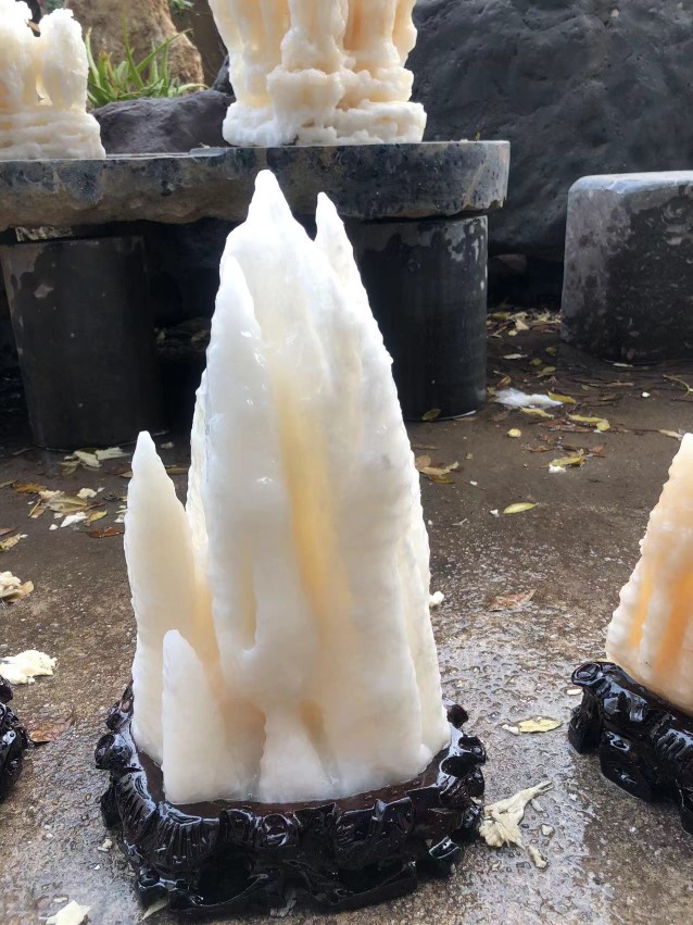 精品钟乳石摆件石笋原石矿物晶体溶洞石头收藏品假山石 1【图片 价格