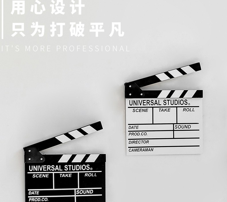 nessa场记板装饰打卡板电影打板拍板导演打板神器剧组道具影楼开机