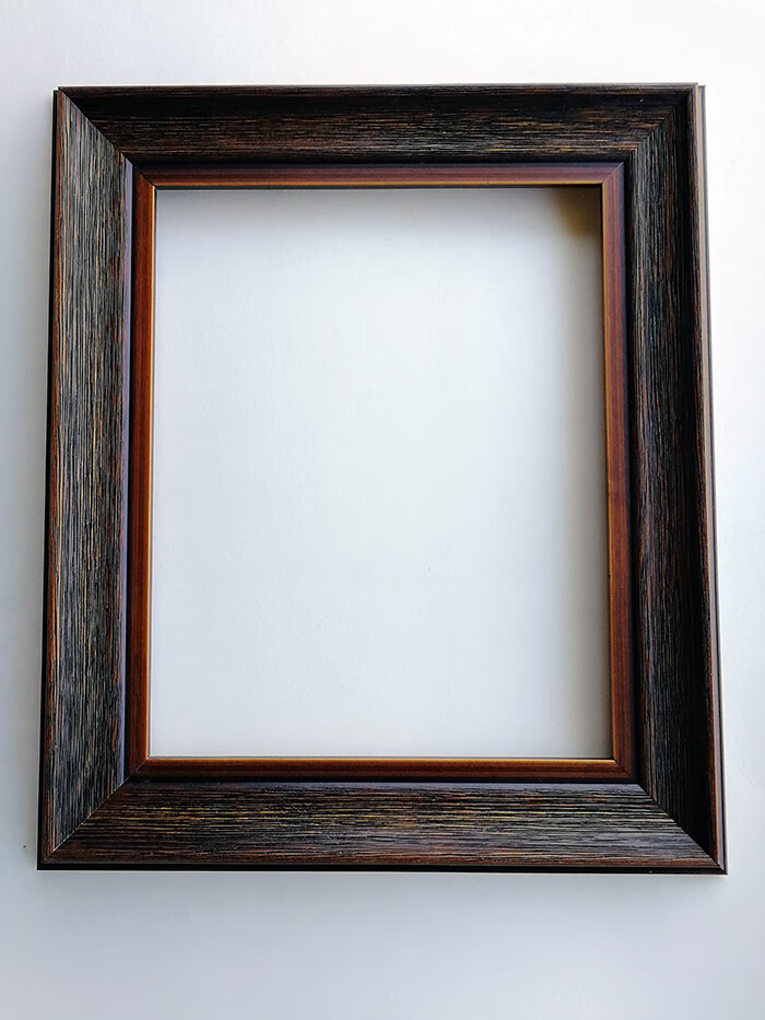 定制实木美式复古木纹油画框外框大尺寸画框装裱柚木色其他尺寸