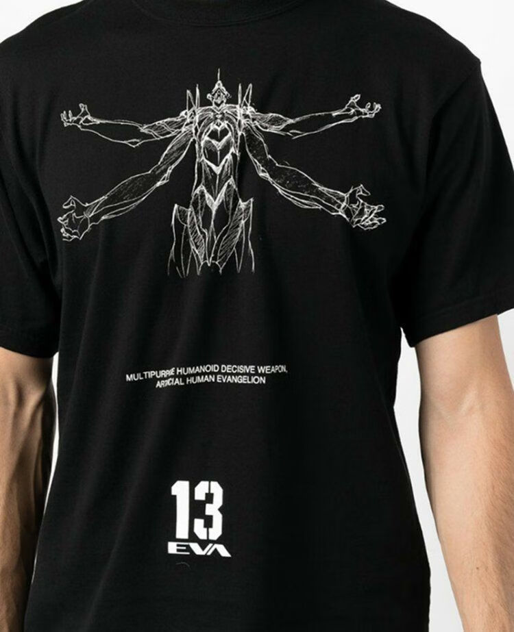 undercover uc高桥盾联名eva福音战士13号机神话 男女宽松短袖t恤
