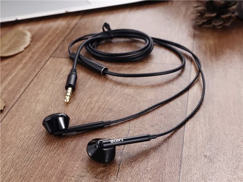 索尼(sony)ex265ap半入耳式耳机重低音手机线控通话带麦运动高品质