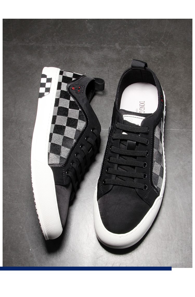 奢侈品欧洲站巴宝莉男鞋2022夏季新款透气薄款格子布鞋潮流百搭帆布