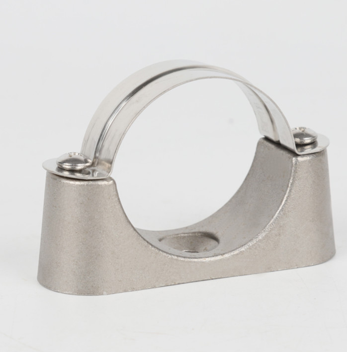 304316不锈钢离墙码元宝卡马鞍卡管卡管夹支架固定骑马卡离墙管38mm