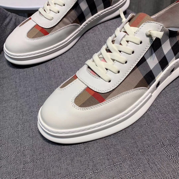 芭寳莉 巴伯莉tb家格纹格子欧洲站男鞋休闲百搭潮牌运动厚底系带格子