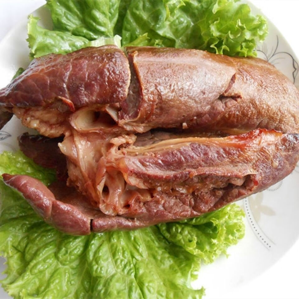 卤猪肺诸城烧肉烧烤即食卤肉熟食熏烤凉拌4包熟猪肉即食一斤