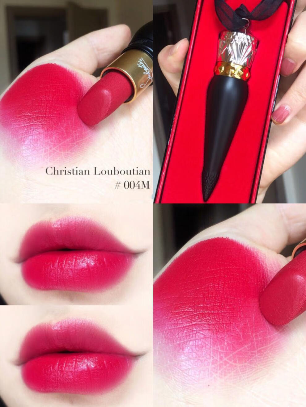 cl萝卜丁女王权杖口红黑管001m滋润哑光唇釉旗舰礼盒套装 黑管006m
