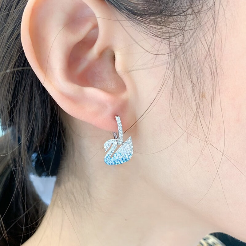 施华洛世奇(swarovski)天鹅耳钉耳环 时尚气质耳饰耳坠 女士经典饰品