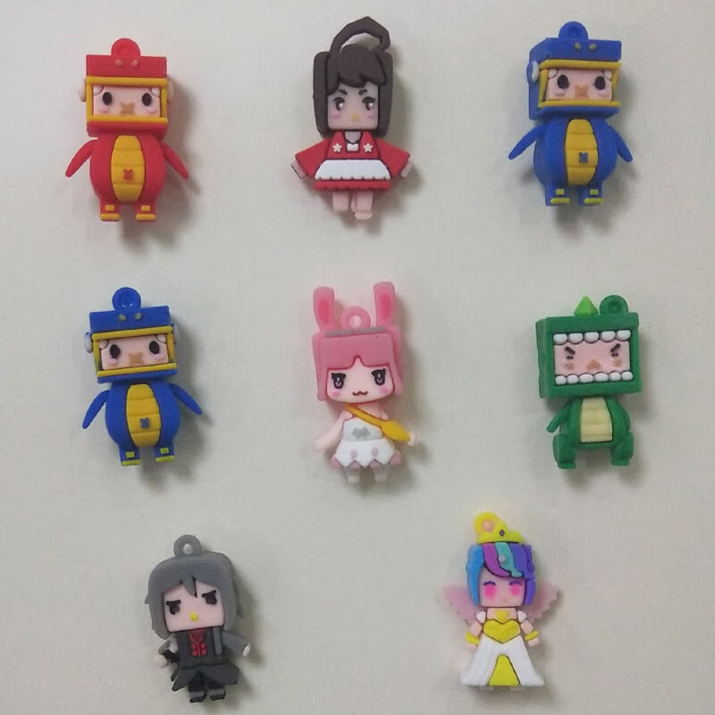 汋约新款迷你世界橡皮公仔身份卡片变色卡通橡皮擦小学生儿童玩具迷你