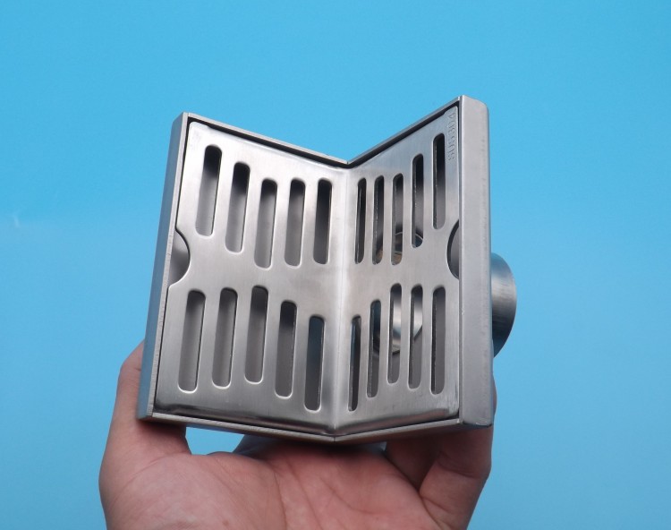 304不锈钢侧排地漏vc50管阳台墙角侧面排水地漏两用侧排水地漏1304侧