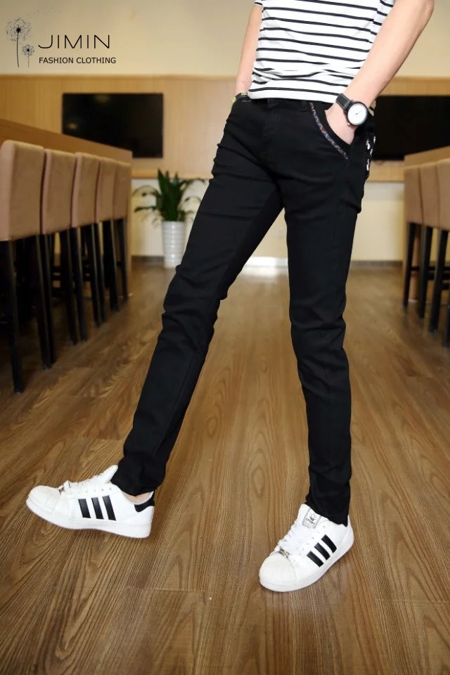青少年秋冬装非主流潮流夜店休闲裤韩版修身直脚90后个性男生裤子