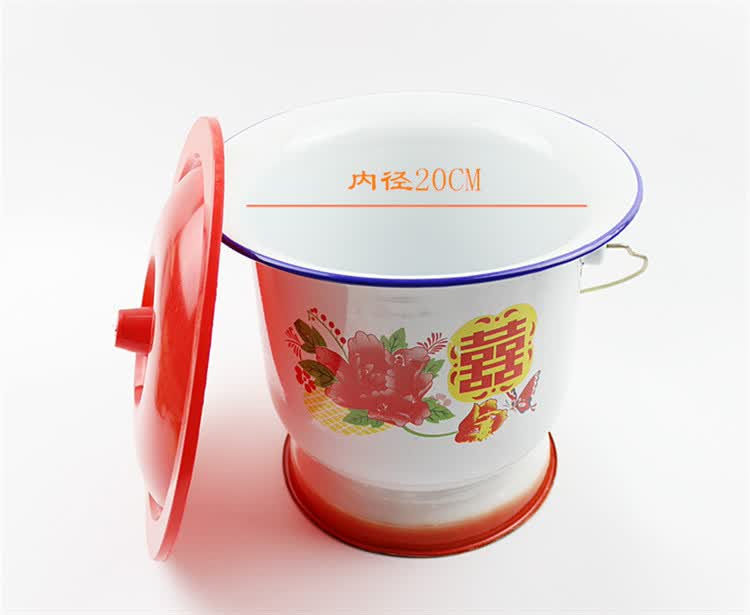 物有物语 痰盂成人 搪瓷材质高脚坐便桶成人马桶坐便器孕妇老人造型