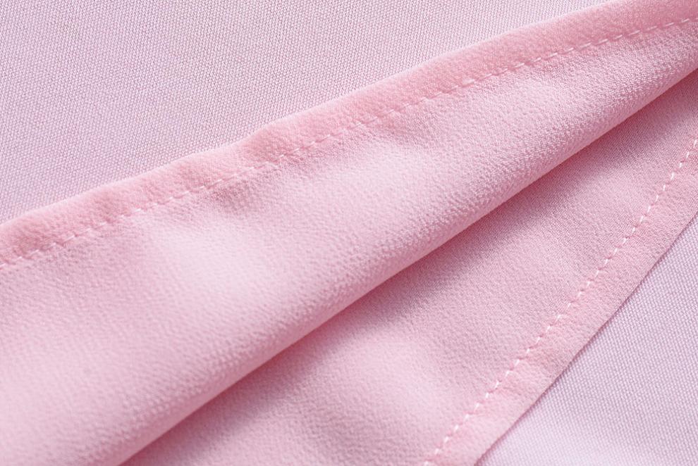 窈蕊黛娃娃领短袖粉色重工定位刺绣收腰连衣裙潮2018春夏季女装欧美