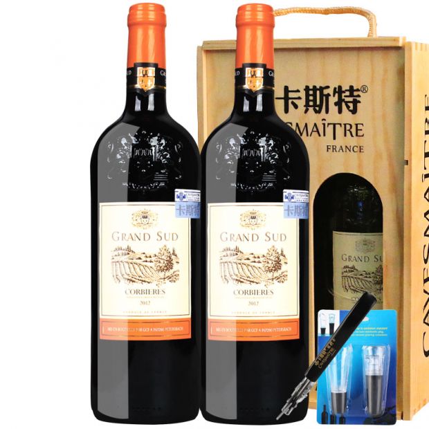 法国卡斯特科比埃干红葡萄酒 高档进口红酒 法