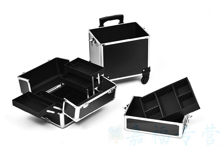 定做 多层组合超大号 可拆卸化妆箱 纹绣工具箱 彩妆美容美发拉杆箱