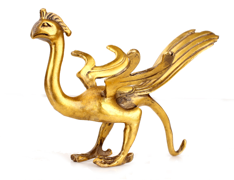 聚缘阁风水铜四方神兽摆件青龙白虎朱雀玄武一套家居装饰品 小号青龙