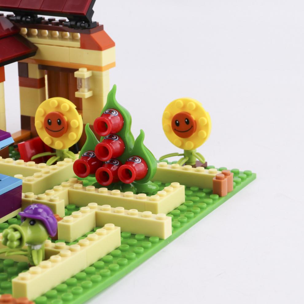 兼容乐高植物大战2玩具 僵尸系列花园迷宫场景人仔小颗粒拼装拼插男