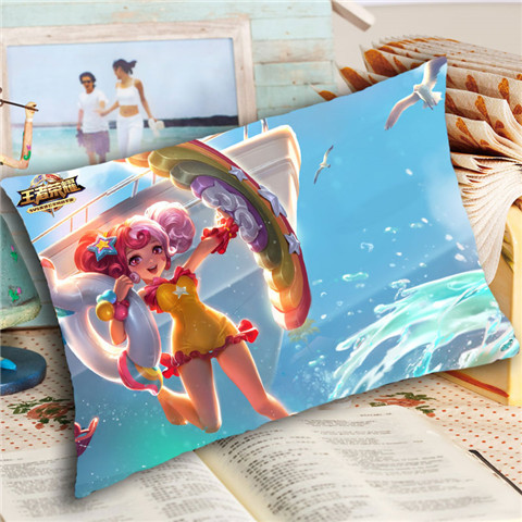 fghgf秋冬宝宝绒王者荣耀长抱枕玩具玩偶王者荣耀李白庄周等身抱枕