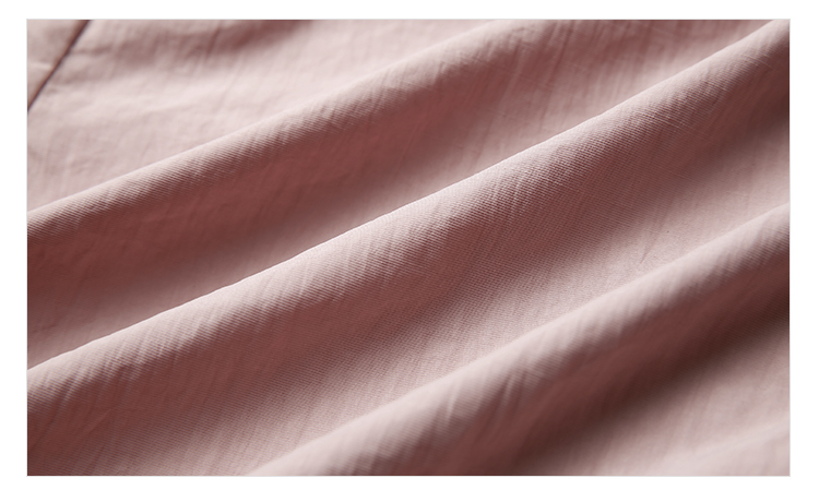 纯色连帽中长款风衣女2018春季新款宽松韩范休闲上衣ml3057 藕粉色