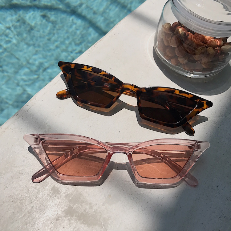 倾蝶儿潮牌boccalook定制 网红女潮个性复古墨镜凹造型街拍飞眼小镜片