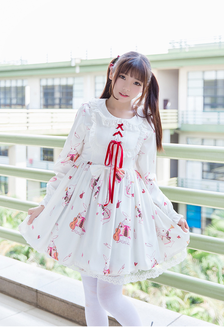 春夏季日系可爱二次元cosplay服装女洛丽塔学院风学生软妹连衣裙cmz