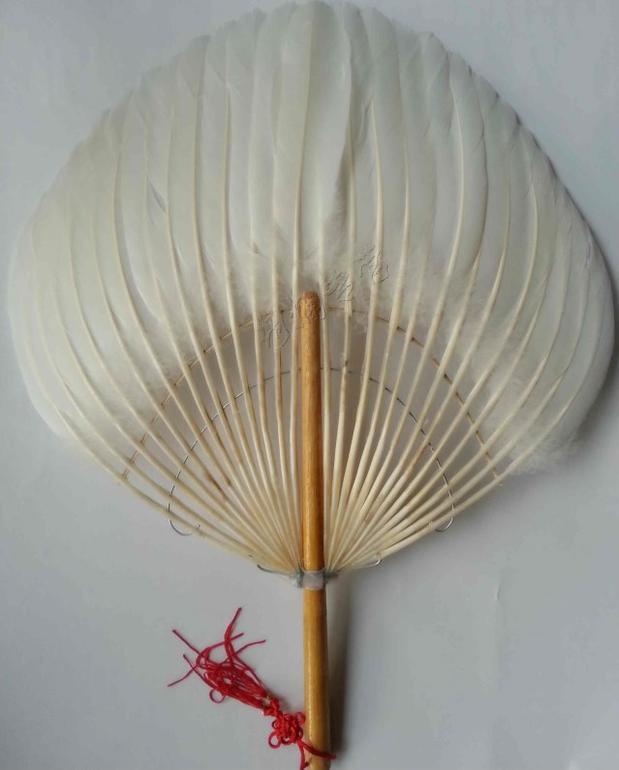 手工艺羽毛扇子鹅毛扇子鹭毛扇诸葛亮孔明孕妇1号，白鹭毛仕女扇【图片价格品牌评论】-京东
