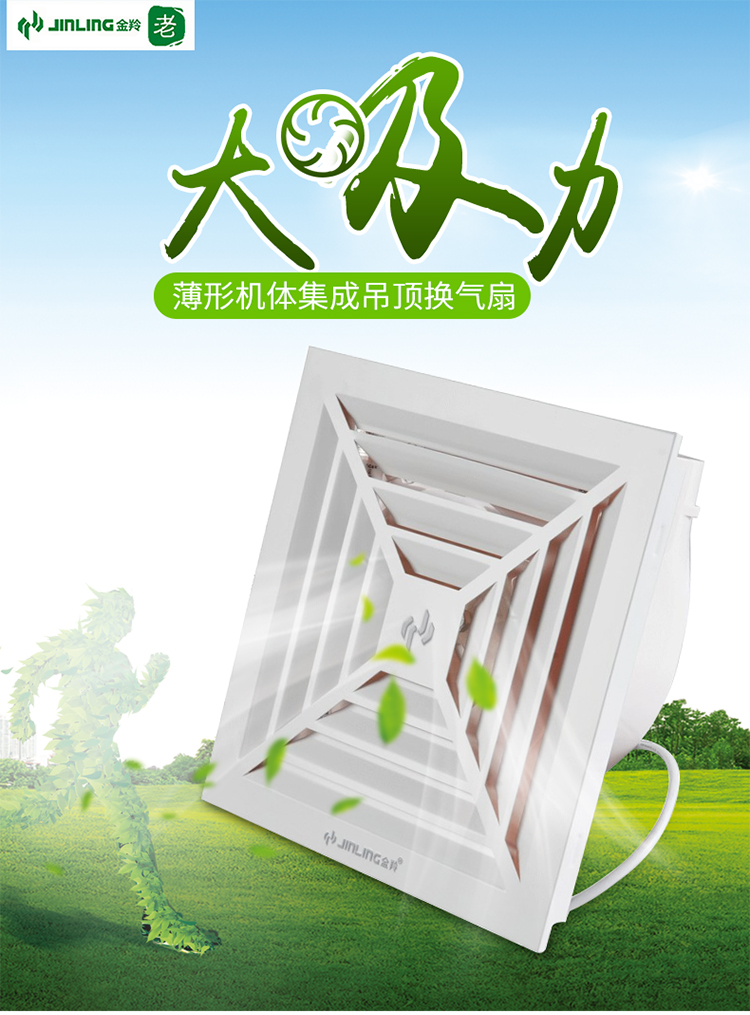 金羚(jinling) 金羚排气扇10寸集成吊顶铝扣板排风扇30厕所抽风机卫生