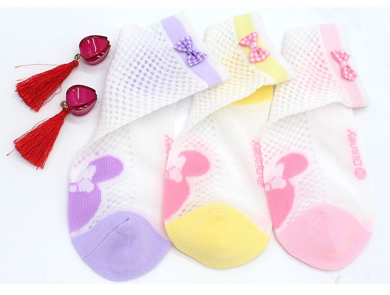 Disney Children's Socks, Summer Thin, Cute Baby Breathable Mesh Socks, Princess Girls' Short Socks 8