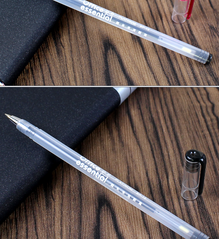 白金platinum经典拔帽式圆珠笔学生文具财务办公书写文具bc1507蓝色