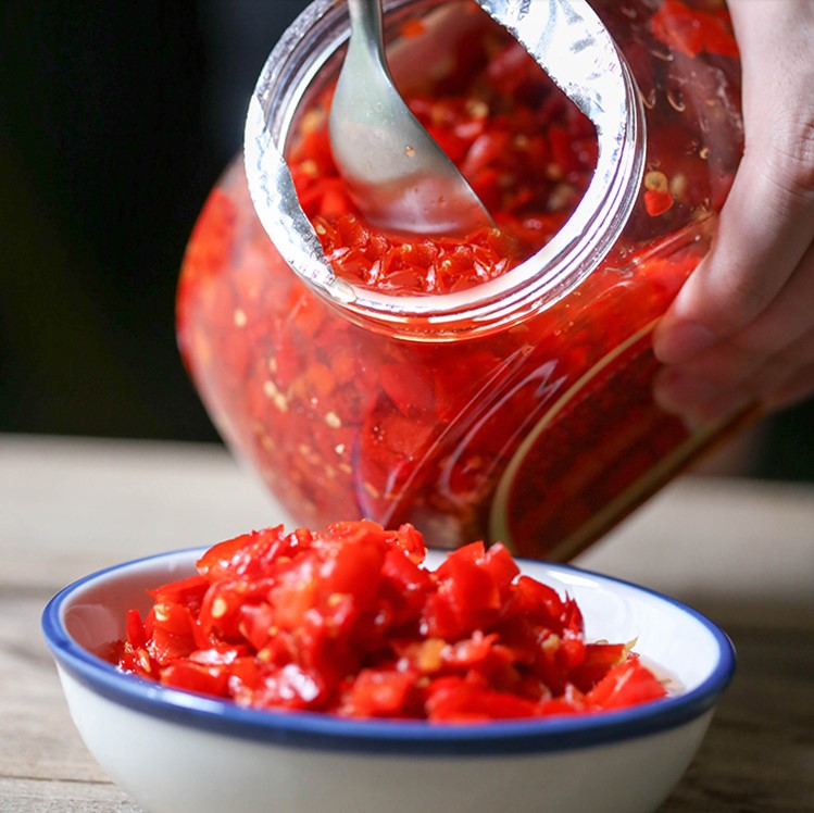 四川剁辣椒1000g新鲜剁椒辣椒酱下饭辣1瓶装