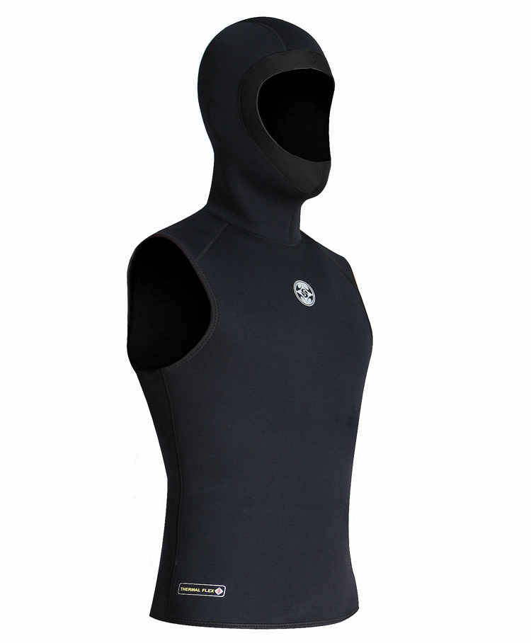 海边游泳潜水专业潜水背心分体连帽3mm加厚保暖男士加大码游泳马甲