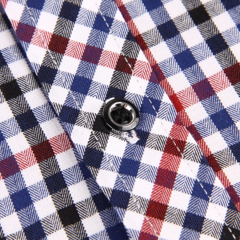 红豆hodo 男装舒适休闲加绒加厚方领格子保暖长袖衬衫 红格170/88a