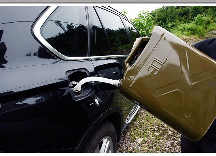 加厚汽油桶 柴铁桶 汽车备用油箱油壶5/10/20/30/50/60升l防丢盖 钢筋